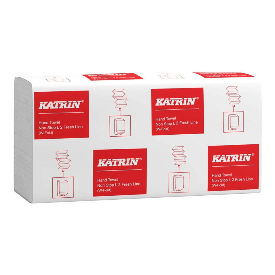 Falthandtuch W-Falz, 2-lagig, 25 x 135 Blatt, weiß KATRIN 95193 KATRIN 95193 W-Falz Multifold