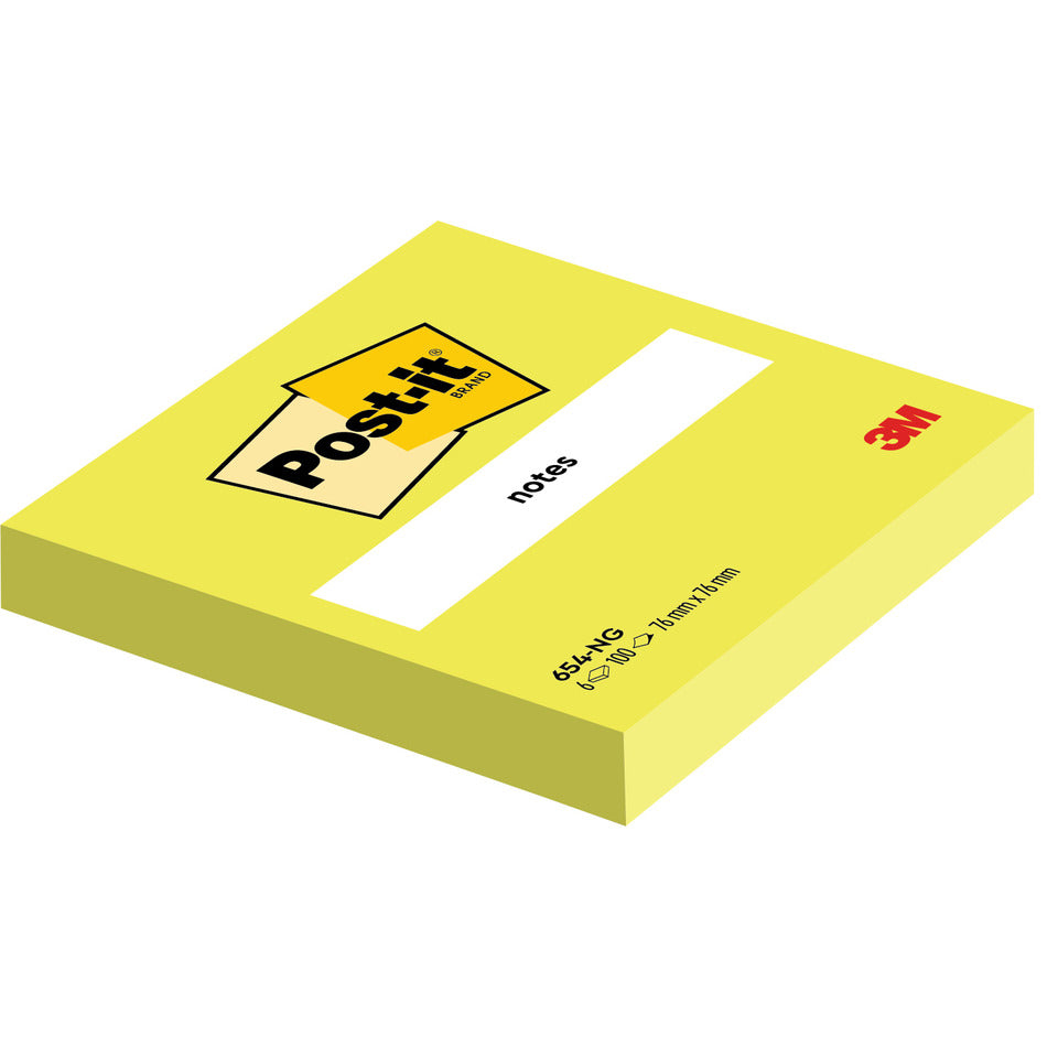 Haftnotizblock Neon Notes, 76x76cm, 100 Blatt, neongrün POST-IT 654NGR POST-IT 654-NGR 100Bl