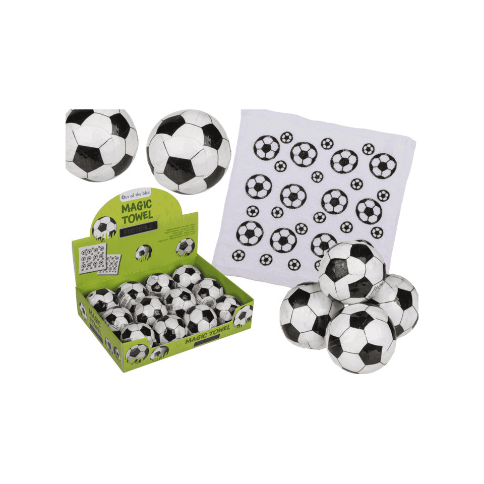 Magisches Baumwoll-Handtuch Fußball, 30 x 30 cm OUT OF THE BLUE 31/4016 OOTB 31/4016 30x30cm