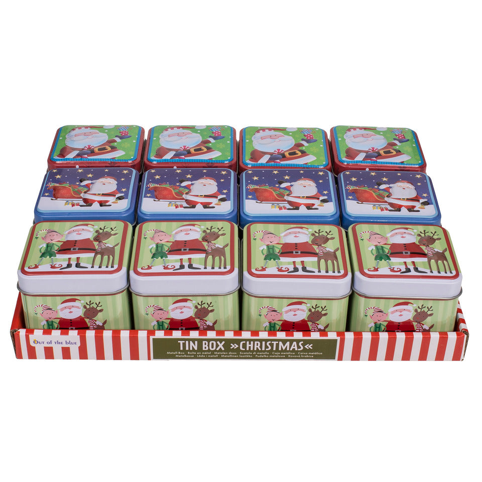 Metallbox Christmas, 7,5x6,5cm, sortiert OUT OF THE BLUE 946253 OOTB 946253 7,5x6,5cm