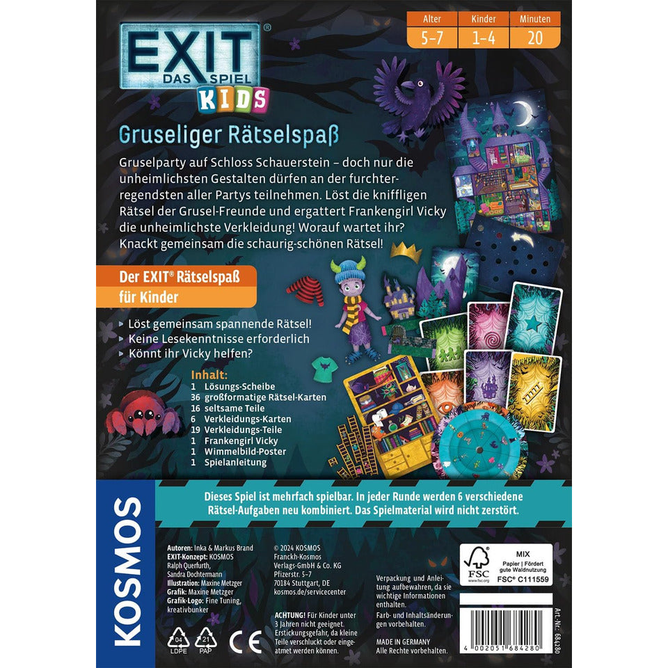 Mitbringspiel Exit - Das Spiel - Kids: Gruseliger Rätselspaß KOSMOS 684280 KOSMOS 684280 Gruseliger Rätselspaß