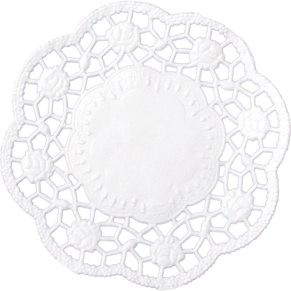 Tassendeckchen Rose ø 9 cm, 24 Stück, weiß DEMMLER 921102410 0921102410 Bt24St