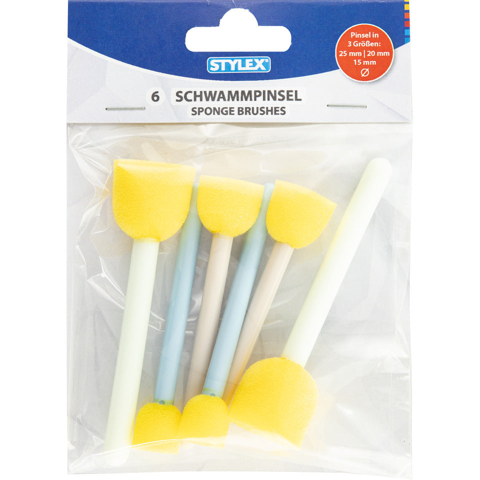 Schwammpinsel 6er Set, 3 Größen STYLEX 35010 STYLEX 35010 3 Größen