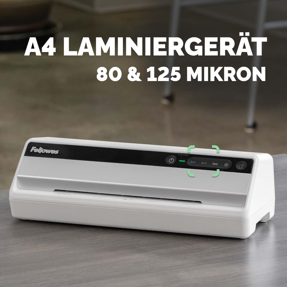 Laminiergerät Saturn 3i, A4, 80-125 µm, 385 x 154 mm, weiß FELLOWES 5724801