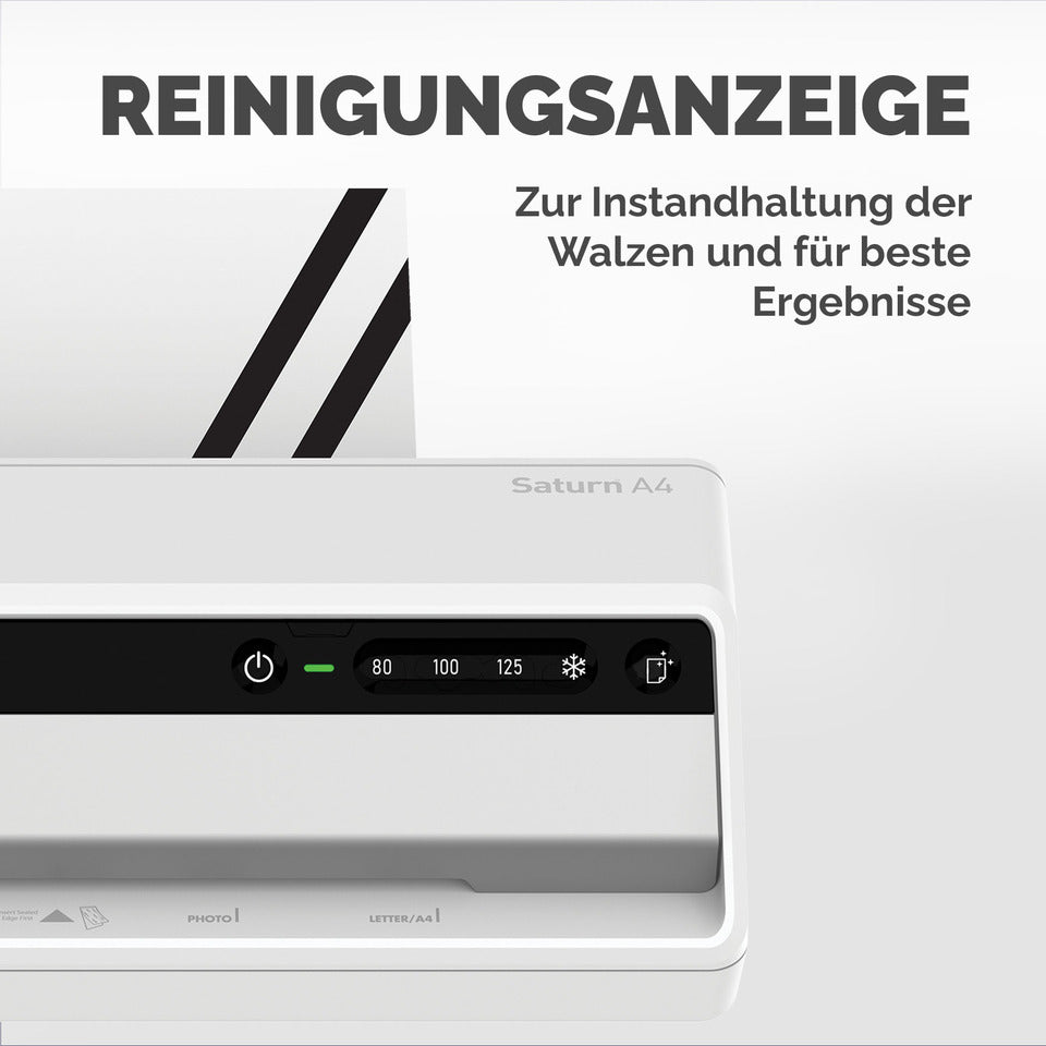 Laminiergerät Saturn 3i, A4, 80-125 µm, 385 x 154 mm, weiß FELLOWES 5724801