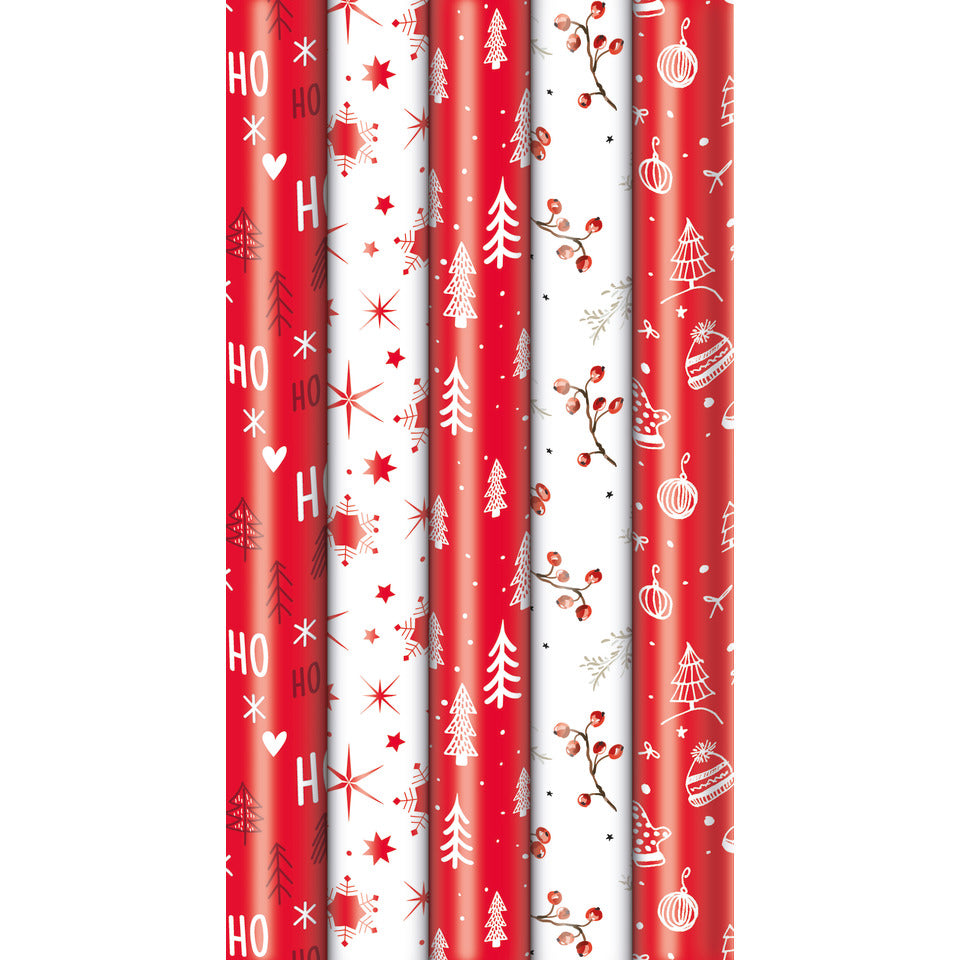 Geschenkpapierrolle Weihnachten Scandinavian Winter, 2 m x 70 cm, 5 Motive, sortiert ZÖWIE 33053 5A5216 ZÖWIE 33053 5A5216 Scandinavian Winter