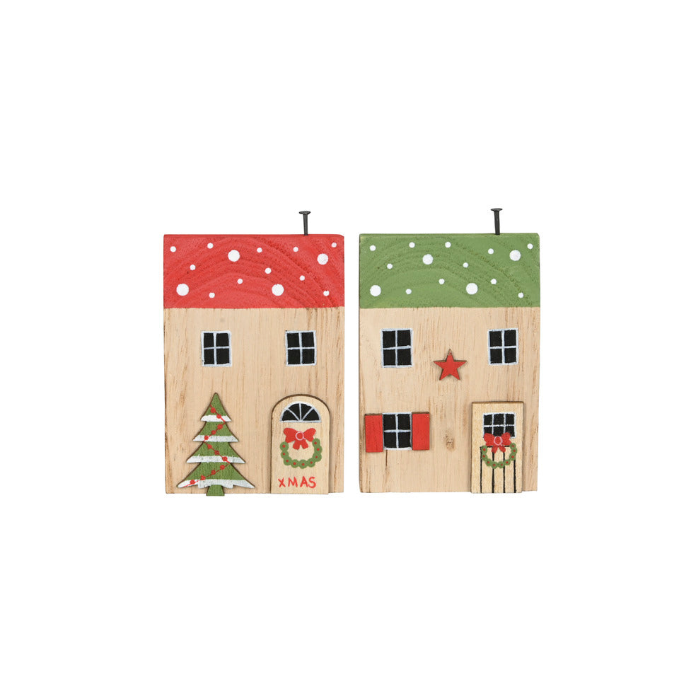 Weihnachtsdeko Haus, 7 x 2,5 x 11 cm, sortiert  650194011422 650194011422 7x2,5x11cm