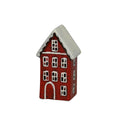 LED-Windlicht Haus, 8 x 7 x 15 cm, Steinzeug, rot/weiß  672030000449 672030000449 8x7x15cm