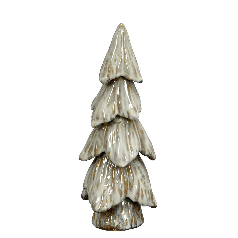 Weihnachtsdeko Baum, 11 x 26 cm, Porzellan, creme  670815026110 670815026110 11x26cm
