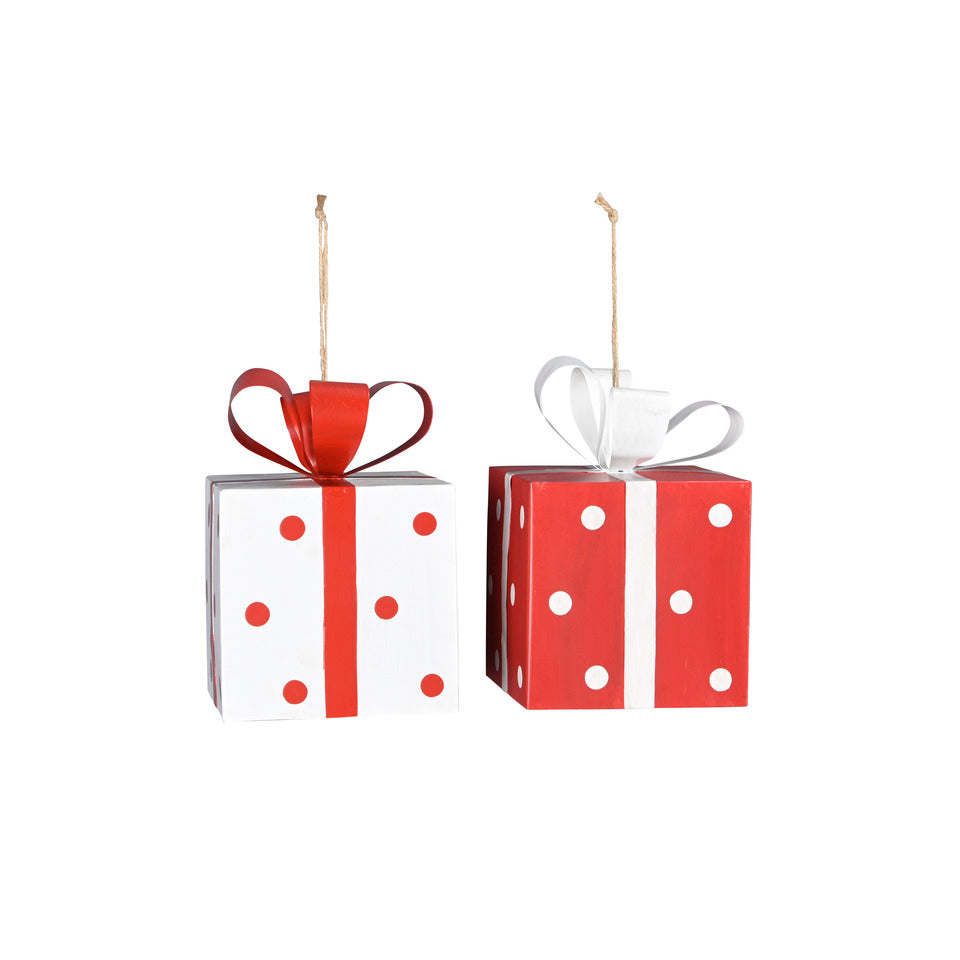 Weihnachtsbehang Geschenk, 14 x 14 x 21 cm, sortiert  670336021994 670336021994 14x14x21cm 14cm Hänger