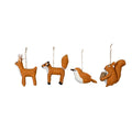 Weihnachtsbehang Tiere, Filz, braun, sortiert  670400000707 670400000707 8cm Hänger