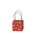 Weihnachts-Geschenktragetasche Sterne, 8,5 x 8,5 x 8 cm, rot/weiß  671013008449 671013008449 8,5x8,5x8cm 8cm Henkel