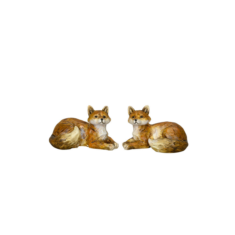 Dekofigur Fuchs liegend, 10 x 6,5 x 6,5 cm, Polyresin, braun, sortiert  670549010707 670549010707 10x6,5x6,5cm