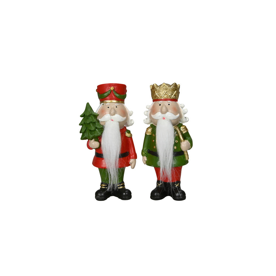 Weihnachtsfigur Nussknacker, Polyresin, rot/grün, sortiert  670578011422 670578011422 Polyresin
