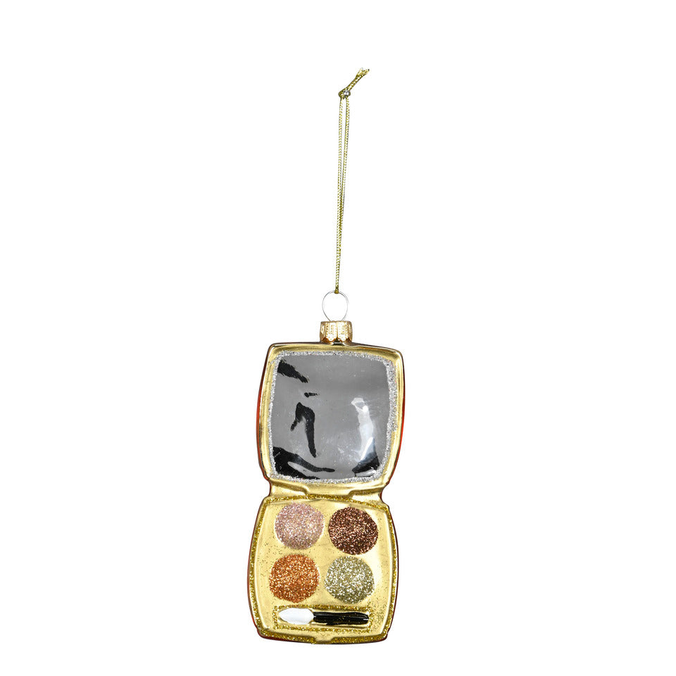 Weihnachtsbehang Lidschattendose, 5 x 2,5 x 12 cm, gold  671811000226 671811000226 5x2,5x12cm 8cm Hänger