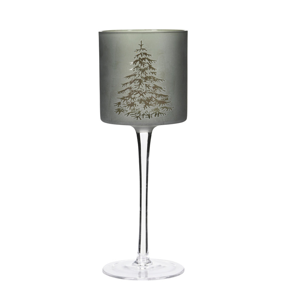 Weihnachts-Windlicht Baum auf Fuß, 9 x 25 cm, grün  650971025901 650971025901 9x25cm