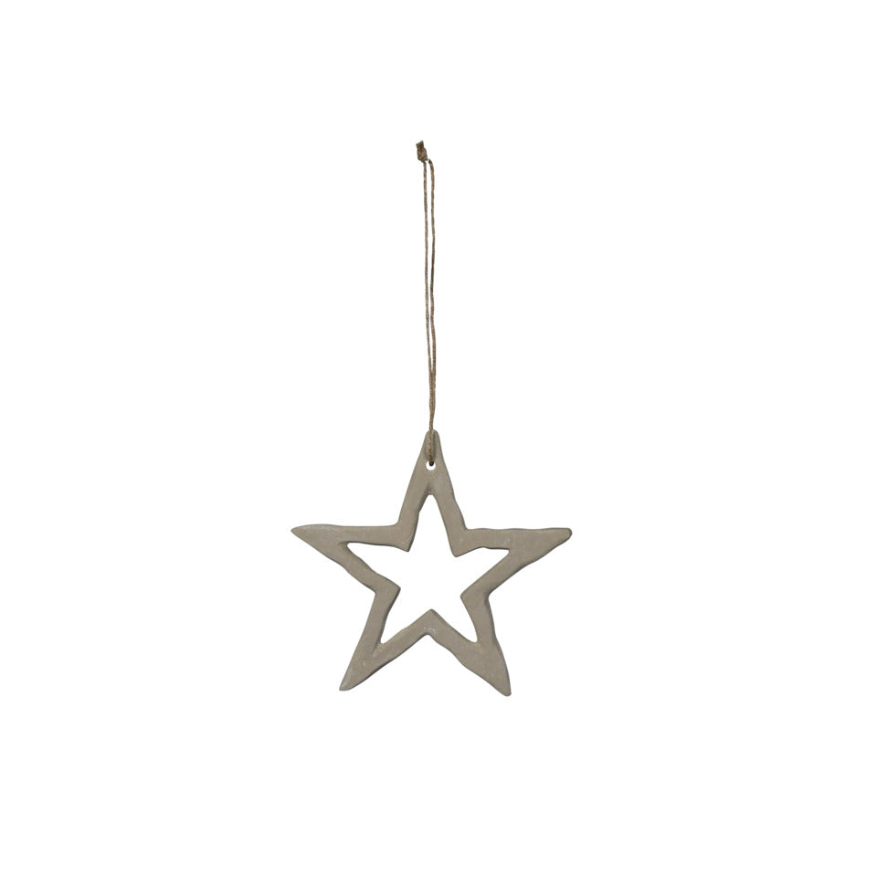Weihnachtsbehang Stern, 12 x 12 cm, Aluminium, creme  671294012110 671294012110 12x12cm 12cm Hänger