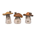 Dekohaus Pilz LED, Steinzeug, braun/weiß, sortiert  650538000711 650538000711 Steinzeug