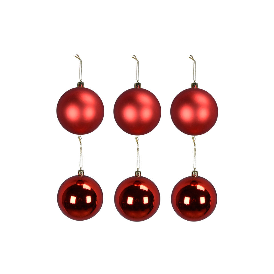Baumbehang Kugel, 8 cm, 6 Stück, rot  670335008402 670335008402 8cm 5cm Hänger