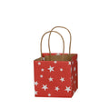 Weihnachts-Geschenktragetasche Sterne, 10,5 x 10,5 x 10,5 cm, rot/weiß  671013010449 671013010449 10,5x10,5x10,5cm 8cm Henkel