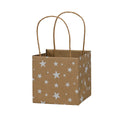 Weihnachts-Geschenktragetasche Sterne, 12 x 12 x 12 cm, weiß/natur  671008012200 671008012200 12x12x12cm 10cm Henkel