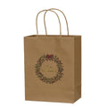 Weihnachts-Geschenktragetasche Kranz, 20 x 11 x 25 cm, braun  671005025707 671005025707 20x11x25cm 11cm Henkel