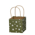 Weihnachts-Geschenktragetasche Sterne, 12 x 12 x 12 cm, grün/weiß  671013012911 671013012911 12x12x12cm 10cm Henkel