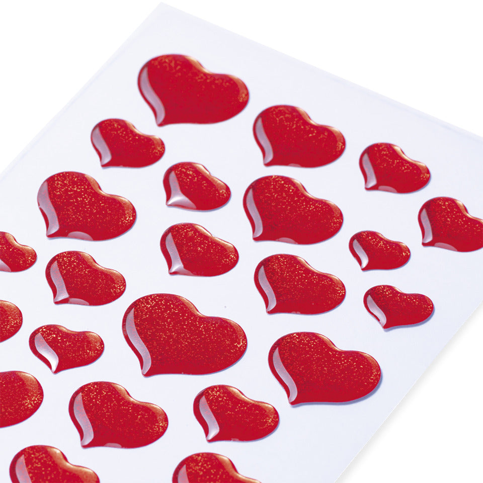 Sticker rote Herzen, Stone, 27 Stück HERMA 3254 HERMA 3254 Magic Stonesticker