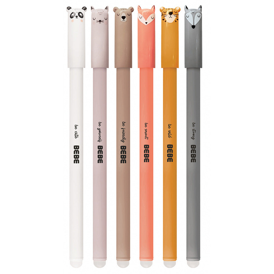 Tintenroller BEBE Friends - radierbar, 0,5 mm, sortiert INTERDRUK I45301 INTERDRUK I45301/345325 6 Tiermotive i.D