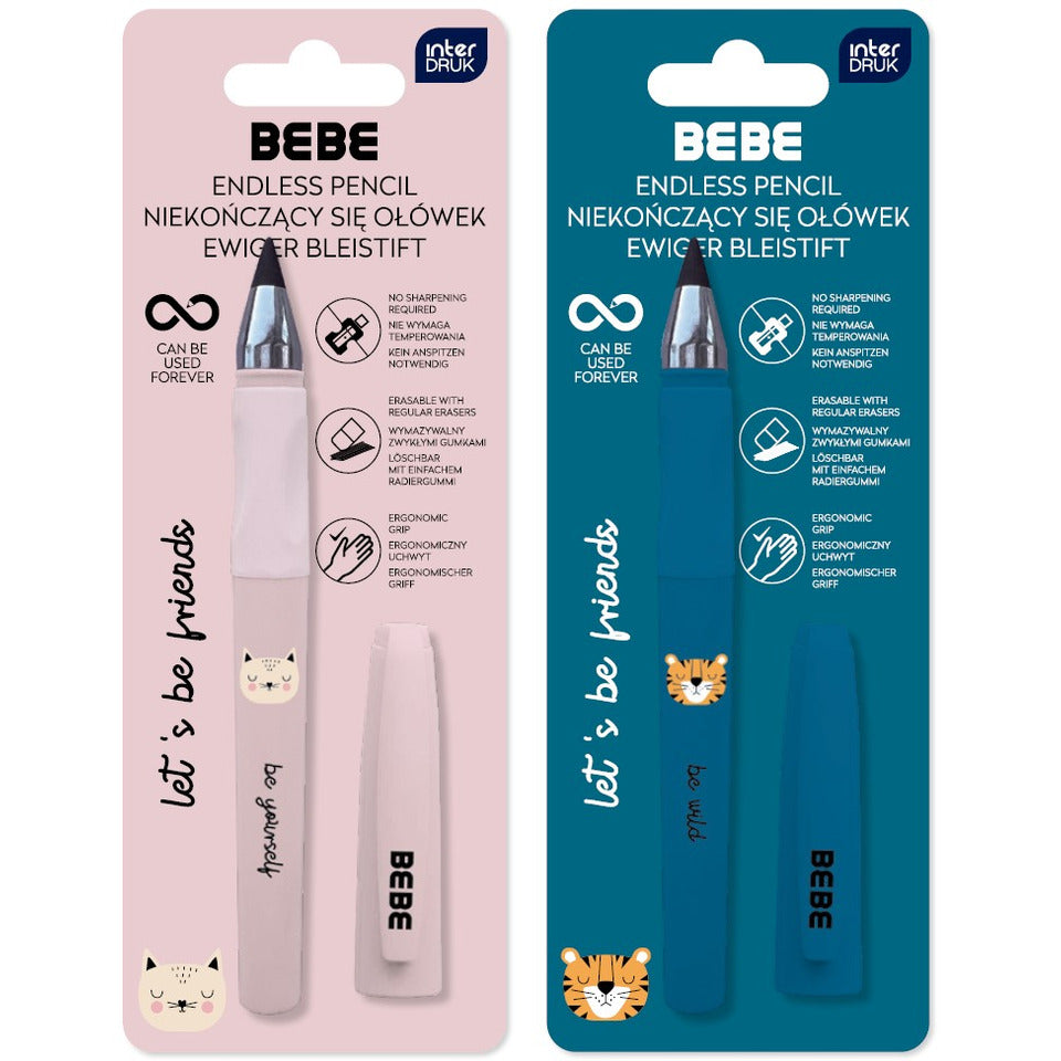 Endlos-Bleistift mit Kappe BEBE Friends, sortiert INTERDRUK I64951 INTERDRUK I64951 2Motive a.Blisterkarte