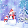 Weihnachts-Zelltuchserviette, Schneemann-Freunde, 33 x 33 cm, 3-lagig, 20 Stück PAPER+DESIGN 210827 PAPER+DESIGN 210827  3lag
