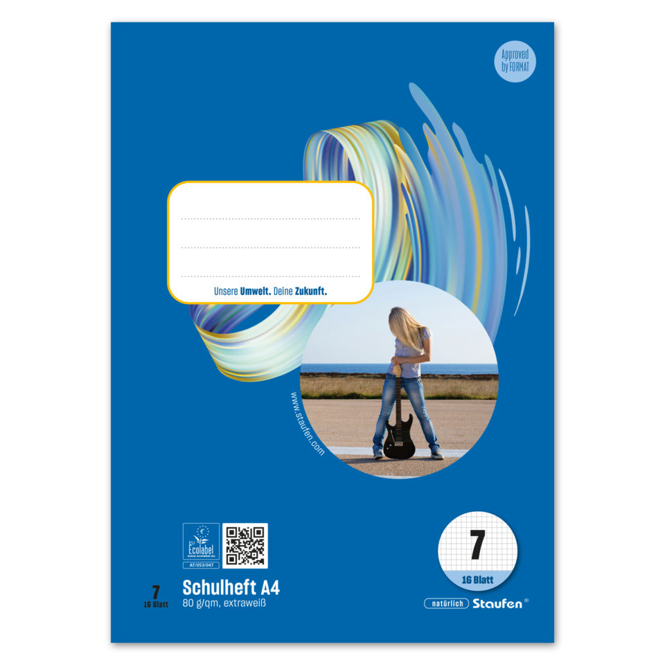 Heft, A4, 80g/m², 16 Blatt, Lin.7, kariert STAUFEN STYLE 040416047 STAUFEN STYLE 040416047 80g