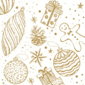 Weihnachts-Zelltuchserviette, Kugelsinfonie, 25 x 25 cm, 3-lagig, 20 Stück PAPER+DESIGN 210841 PAPER+DESIGN 210841  3lag