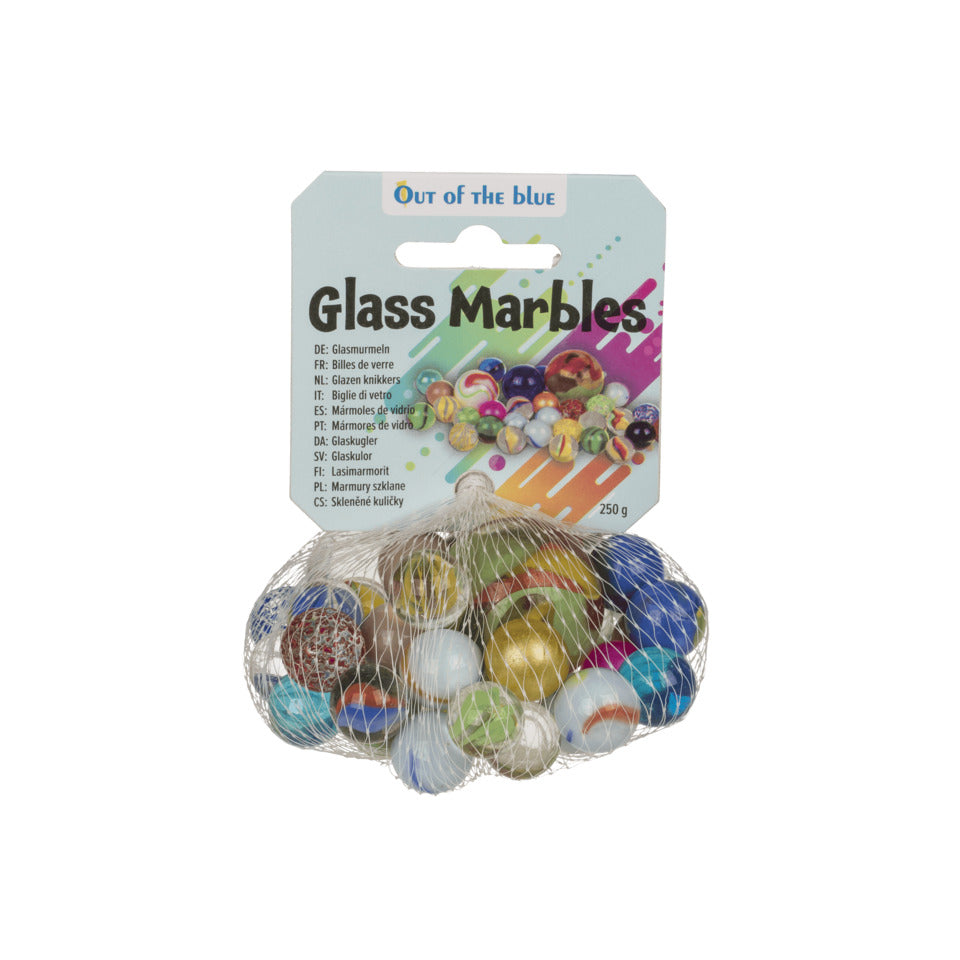 Glas-Murmeln, 250g, sortiert OUT OF THE BLUE 59/2177 OOTB 59/2177 250gr.