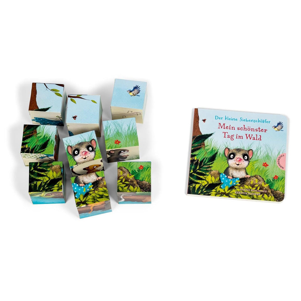 Würfelpuzzle + Pappebuch Der kleine Siebenschläfer ARS EDITION 46092 / 46092VE3 ARS EDITION 46092 / 46092 Pappebuch