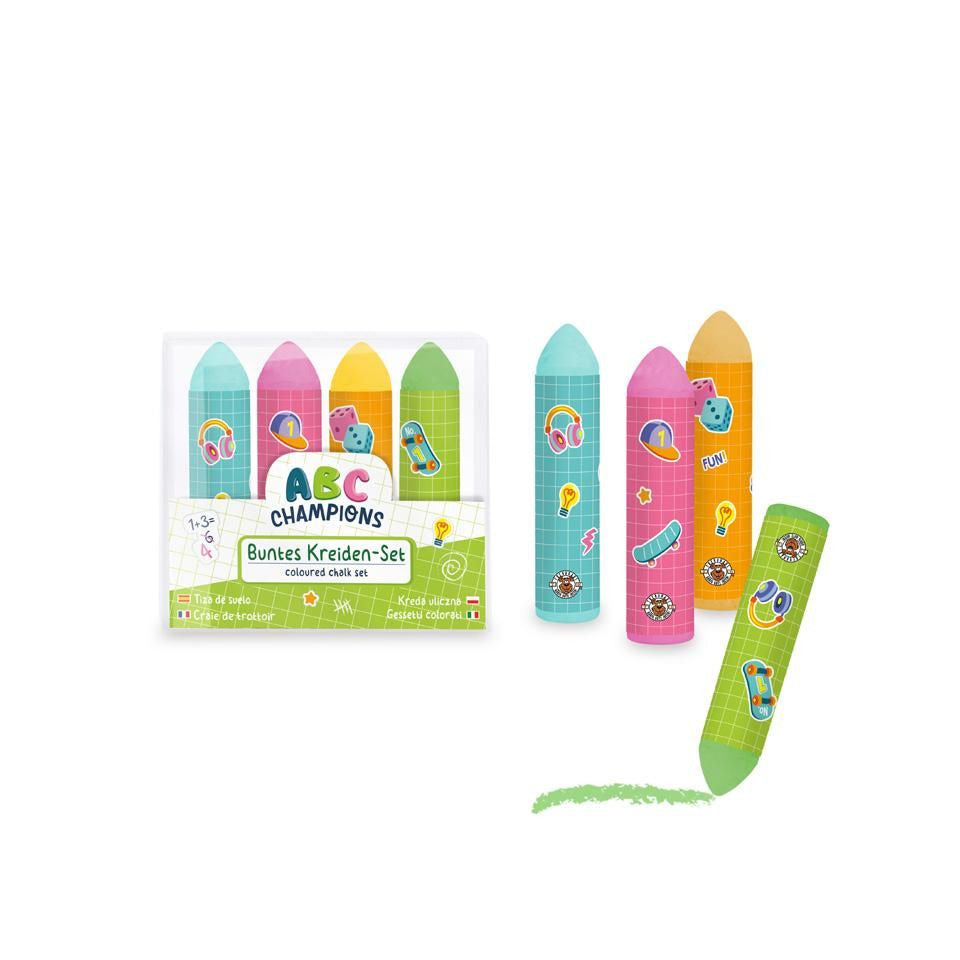 Kreiden 4er-Set TRENDHAUS 965776 TRENDHAUS 965776 Happy School