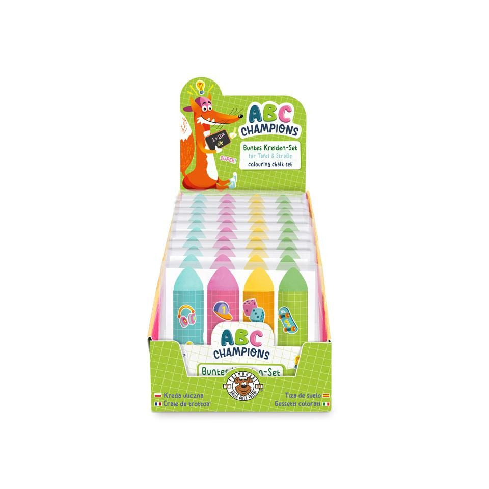 Kreiden 4er-Set TRENDHAUS 965776 TRENDHAUS 965776 Happy School
