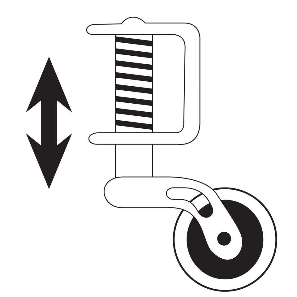 Rollhocker, Ø 29,5 x 43 cm, Kunststoff, lichtgrau Q-CONNECT KF01003