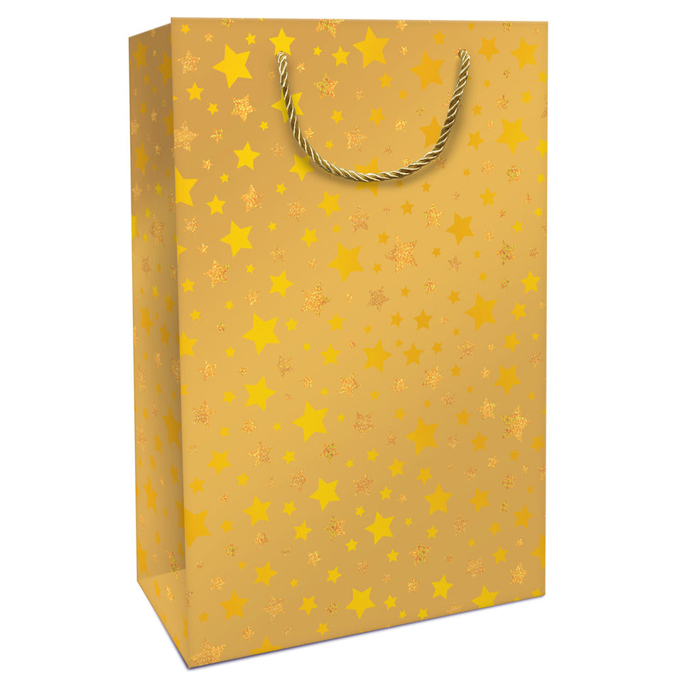 Weihnachts-Geschenktragetasche Sternchen, 36 x 26 x 13 cm, gold BRAUN+COMPANY 1693-25609 BRAUN + COMPANY 1693-25609 36x26x13cm