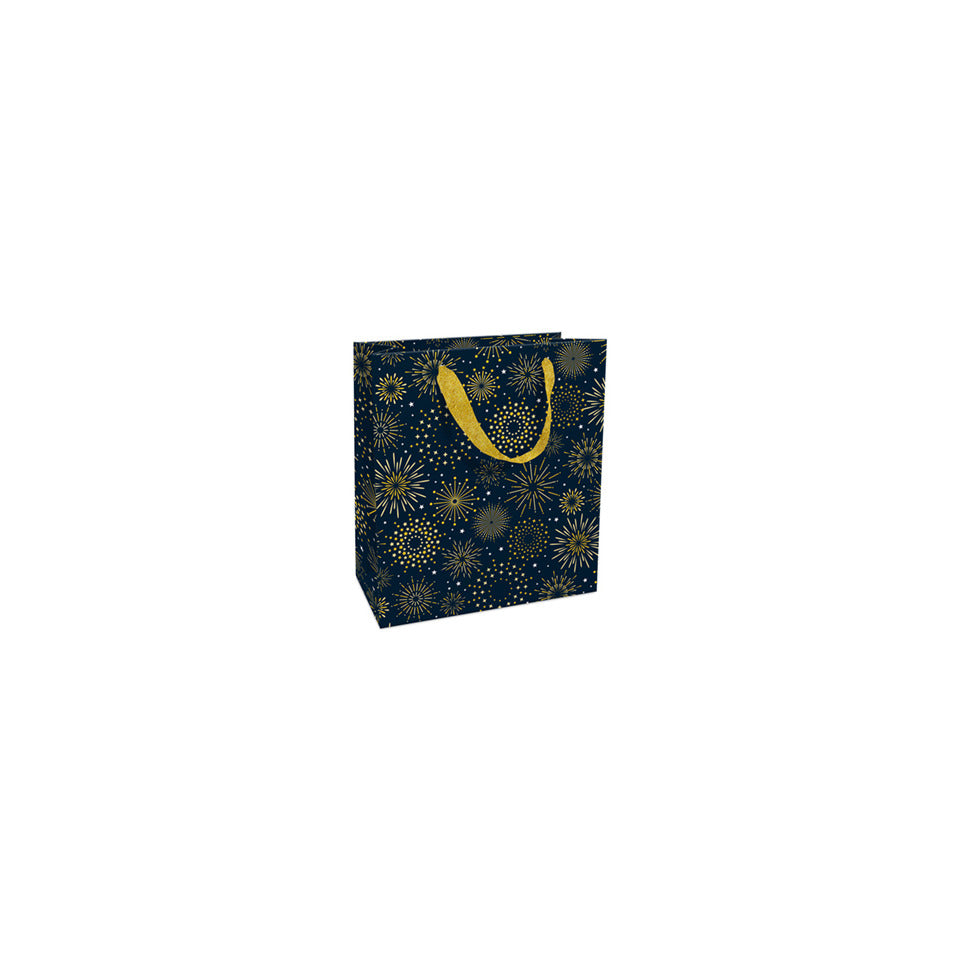 Weihnachts-Geschenktragetasche Firework, 21 x 18 x 8 cm, dunkelblau BRAUN+COMPANY 1692-25525 BRAUN + COMPANY 1692-25525 21x18x8cm