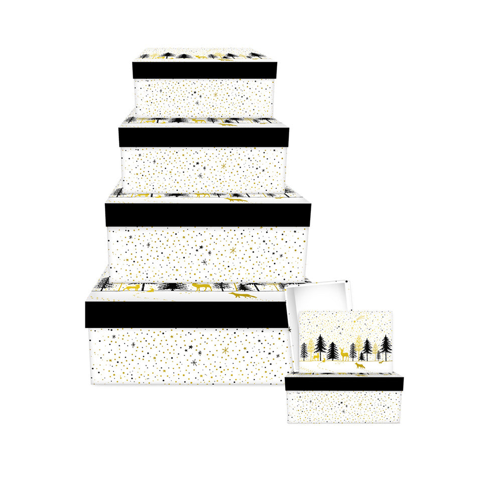Weihnachts-Geschenkkarton Modern Wintertime, 6-teilig BRAUN+COMPANY 1480-25523 BRAUN + COMPANY 1480-25523   6tlg Flach