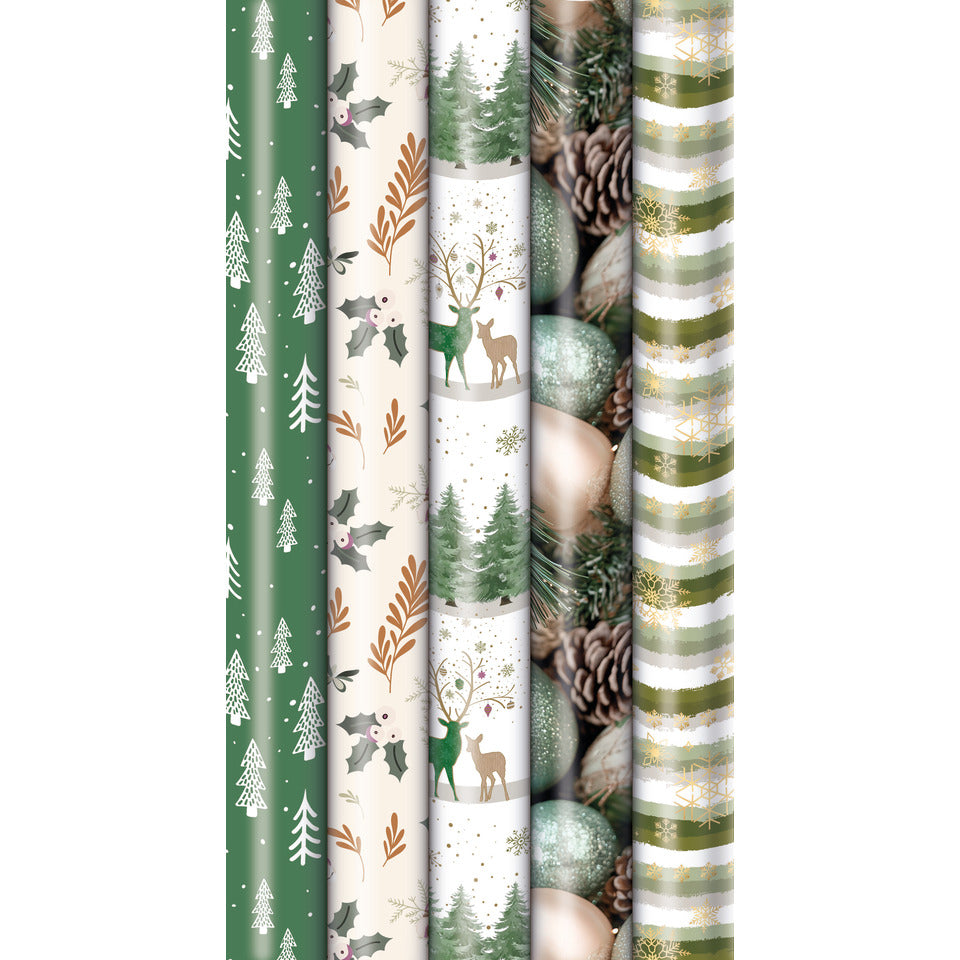 Weihnachts-Geschenkpapierrolle Natural Twist, 2 m x 70 cm, sortiert ZÖWIE 33053 5A5220 ZÖWIE 33053 5A5220 Natural Twist sort.