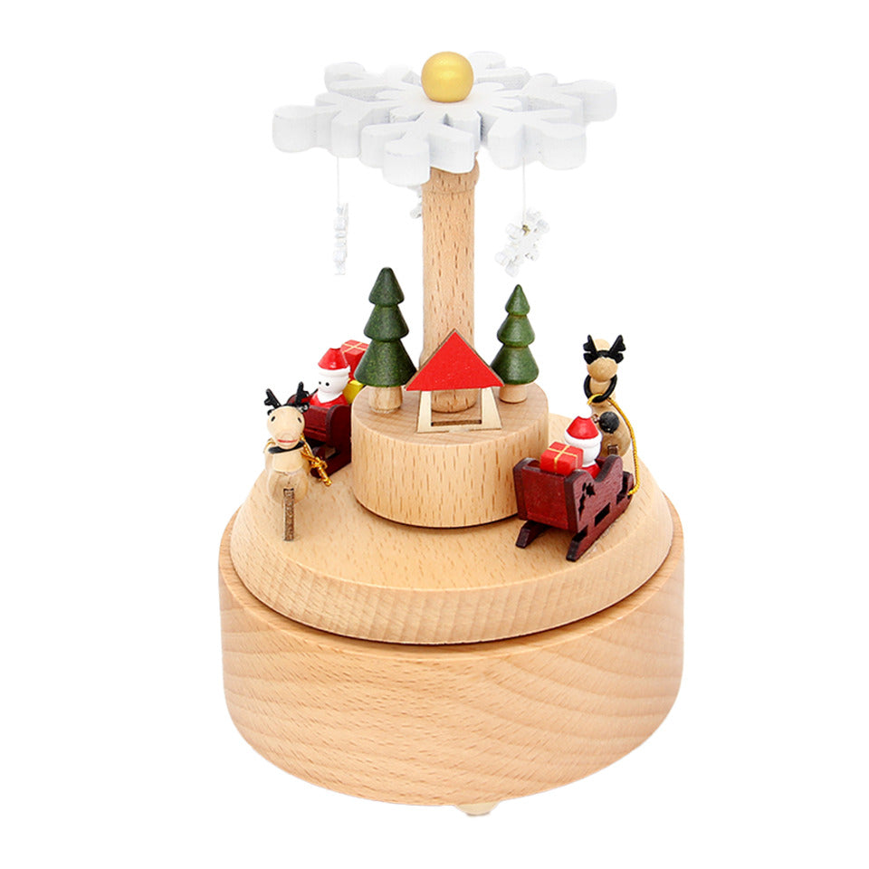 Spieluhr Rentierschlitten natur    15x15x18cm DONAU 57185 DONAU home 57185 15x15x18