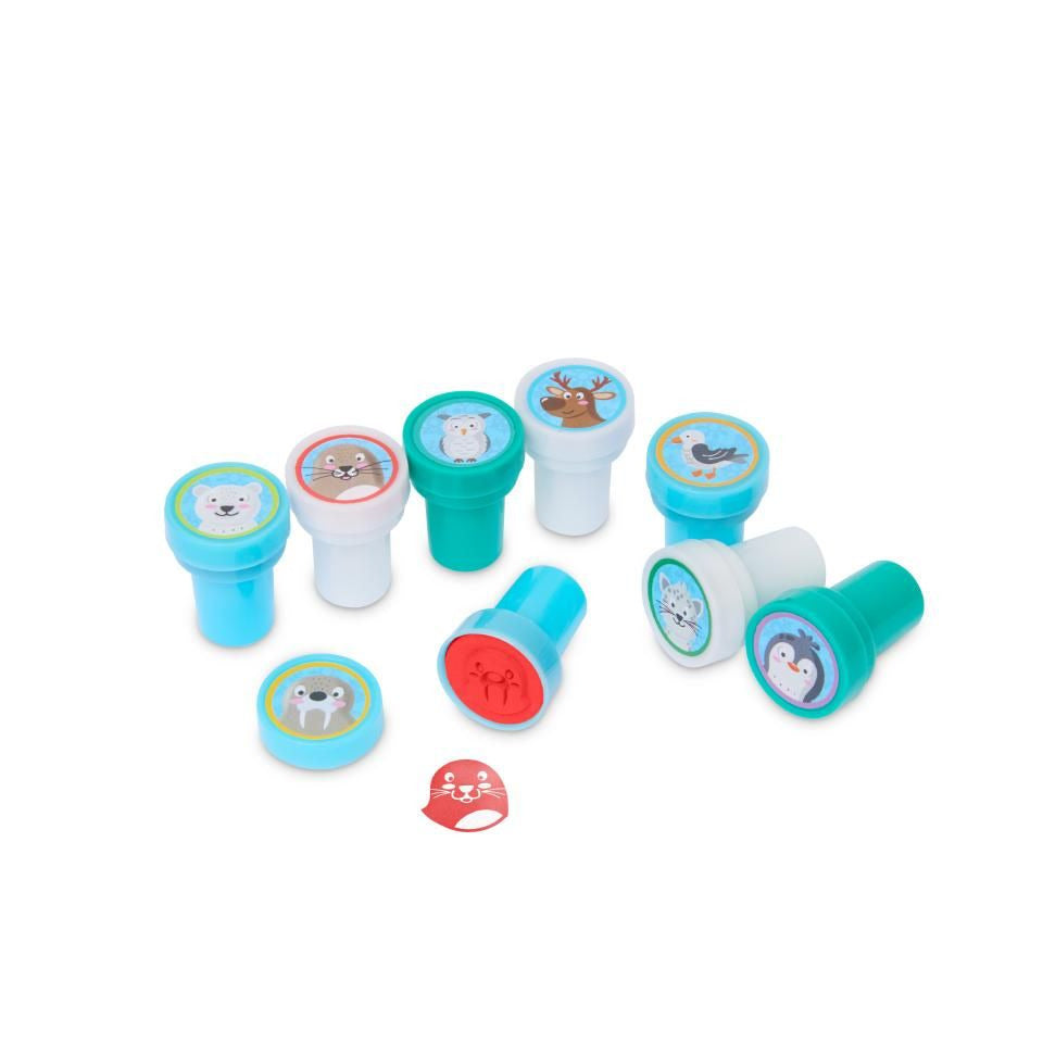 Stempel selbstfärbend Wintertiere, 8-fach sortiert TRENDHAUS 964151 TRENDHAUS 964151 selbstfärbend