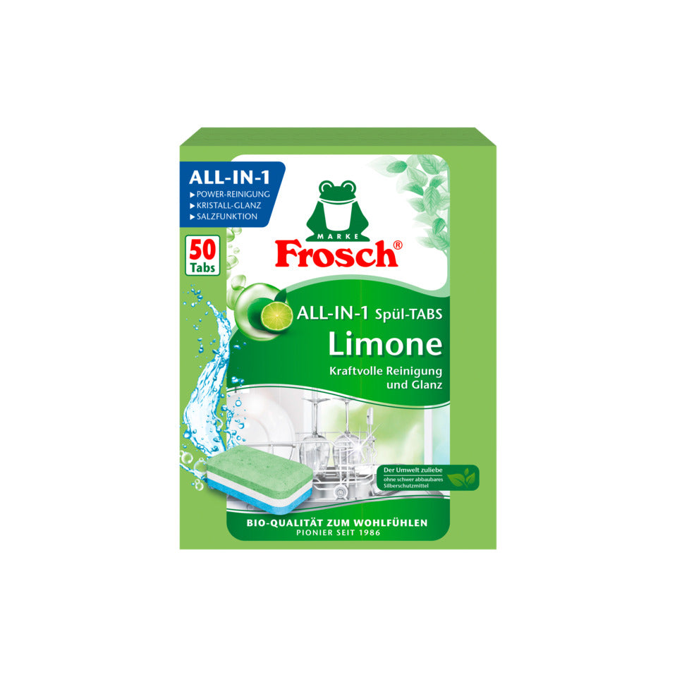 Geschirrspültabs All-in-1 Limone, 50 Stück FROSCH 3811179006