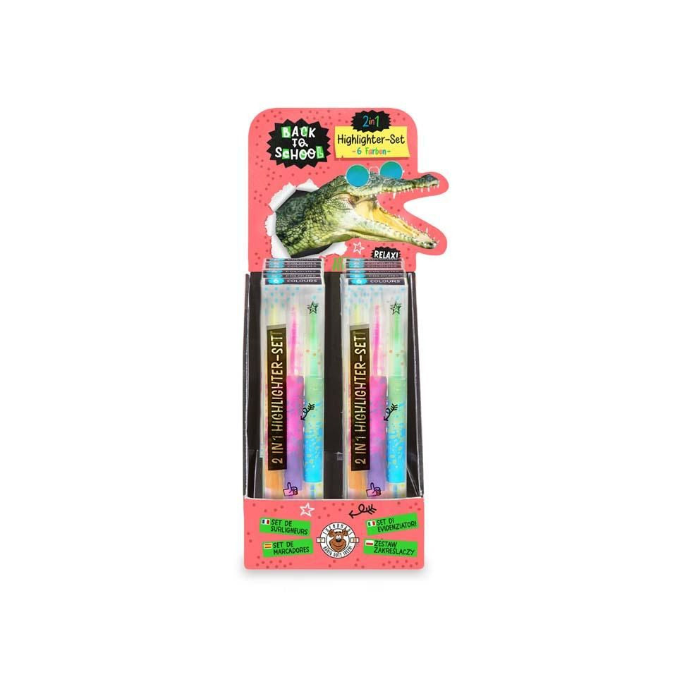 Highlighter 2 in 1, 3er-Set TRENDHAUS 965103 TRENDHAUS 965103 Alles f.d. Schule Neon