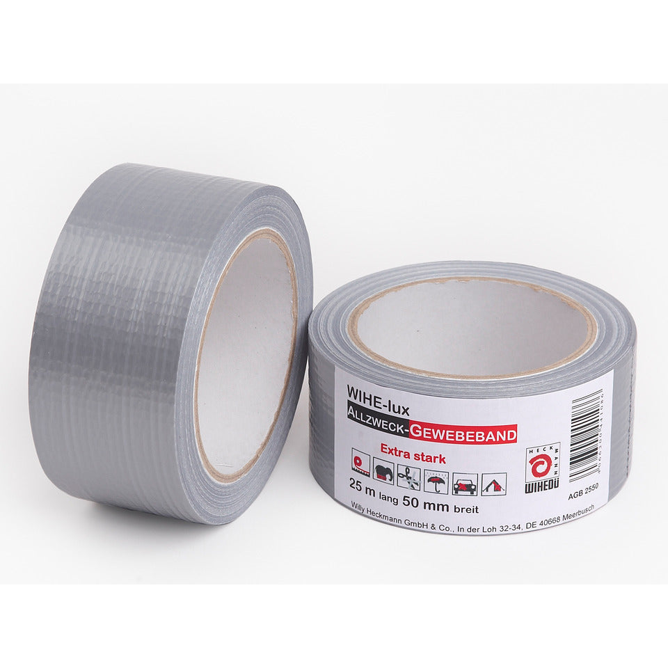 Gewebeband 25m x 50 mm, grau WIHW-LUX 440108 WIHE-LUX 440108