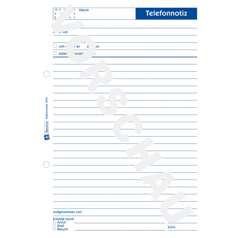 Telefonnotiz, A5, 50 Blatt AVERY ZWECKFORM 1019