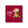 Weihnachts-Zelltuchserviette Happy Christmas Bär - Liebe Weihnachtsgrüße, 33 x 33 cm, 3-lagig FÜR DICH 130161 FÜR DICH 130161 Happy Christmas 33 cm