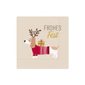 Weihnachts-Zelltuchserviette Happy Christmas Dackel - Frohes Fest, 33 x 33 cm, 3-lagig FÜR DICH 130162 FÜR DICH 130162 Happy Christmas  33 cm
